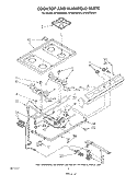 COOKTOP AND MANIFOLD , LITERATURE A Diagram and Parts List for SF302ESRW2  Whirlpool Range