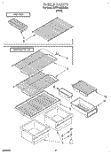 SHELF Diagram and Parts List for 3VET16GKBW00  Whirlpool Refrigerator