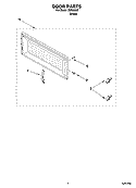 DOOR PARTS Diagram and Parts List for IRH32000  Inglis Microwave