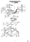 MACHINE BASE PARTS Diagram and Parts List for 1CLSR7333PQ0  Whirlpool Washer