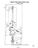 BRAKE AND DRIVE TUBE Diagram and Parts List for LA7700XPW4  Whirlpool Washer