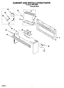 CABINET AND INSTALLATION PARTS Diagram and Parts List for TMH14XMD0  Estate Microwave