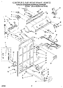 CONTROLS AND REAR PANEL Diagram and Parts List for 8LSP8245AG0  Whirlpool Washer