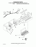 ICEMAKER PARTS Diagram and Parts List for GI7FVCXXB01  Whirlpool Refrigerator