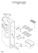 FREEZER LINER Diagram and Parts List for 8ED20TKXFN01  Whirlpool Refrigerator