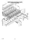 UPPER RACK AND TRACK Diagram and Parts List for KUDA230YAL0  KitchenAid Dishwasher