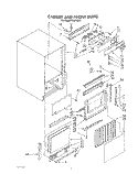 CABINET AND FRONT Diagram and Parts List for BR51IMW1  Whirlpool Ice Maker
