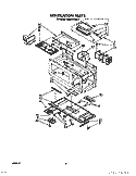 VENTILATION Diagram and Parts List for MH6701XW1  Whirlpool Microwave