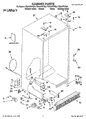CABINET PARTS Diagram and Parts List for CS22AFXKS06  Crosley Refrigerator