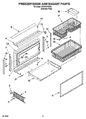 FREEZER DOOR AND BASKET PARTS Diagram and Parts List for KBRP36FMS02  KitchenAid Refrigerator
