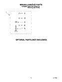 MISCELLANEOUS PARTS OPTIONAL PARTS (NOT INCLUDED) Diagram and Parts List for LSQ9610LW0  Whirlpool Washer