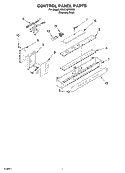 CONTROL PANEL PARTS Diagram and Parts List for KSSC48FMS00  KitchenAid Refrigerator