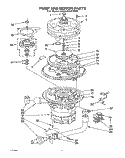 PUMP AND MOTOR Diagram and Parts List for KUDA220TWH6  KitchenAid Dishwasher