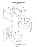 DOOR AND LATCH Diagram and Parts List for KCMS135SBL2  KitchenAid Microwave