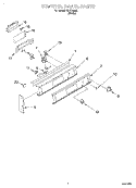 CONTROL PANEL Diagram and Parts List for RDP34502  Roper Range