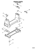CRADLE PARTS Diagram and Parts List for KPWB100  KitchenAid Waffle Maker