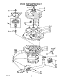 PUMP AND MOTOR Diagram and Parts List for KUDM220T5  KitchenAid Dishwasher