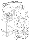 LINER Diagram and Parts List for ET1CHMXKB00  Whirlpool Refrigerator