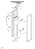 FREEZER DOOR Diagram and Parts List for KSRS22FGSS15  KitchenAid Refrigerator