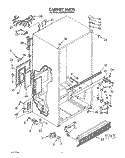 CABINET Diagram and Parts List for KBRS22KWWH01  KitchenAid Refrigerator