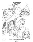SECTION Diagram and Parts List for LE6098XSW0  Whirlpool Dryer