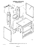 EXTERNAL OVEN Diagram and Parts List for SF3000ERW0  Whirlpool Range