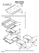 SHELF PARTS, OPTIONAL PARTS (NOT INCLUDED) Diagram and Parts List for MTB1842VRW00  Whirlpool Refrigerator