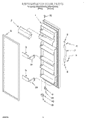 REFRIGERATOR DOOR Diagram and Parts List for RS22AQXGN02  Roper Refrigerator