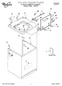 TOP AND CABINET, LITERATURE Diagram and Parts List for LSQ9665JQ0  Whirlpool Washer