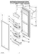 REFRIGERATOR DOOR PARTS Diagram and Parts List for GC1SHAXMB00  Whirlpool Refrigerator