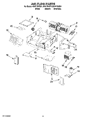 Part Location Diagram of W10158781 Whirlpool Air Guide,Plate