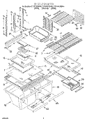 SHELF Diagram and Parts List for ET21DMXDW04  Whirlpool Refrigerator