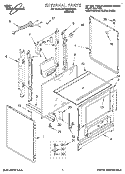 EXTERNAL Diagram and Parts List for SF330PEWN4  Whirlpool Range