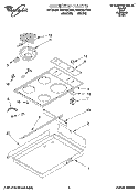 COOKTOP Diagram and Parts List for RS6755XYN5  Whirlpool Range