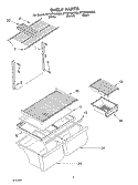 SHELF, OPTIONAL Diagram and Parts List for ET1WTKXKQ00  Whirlpool Refrigerator