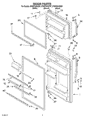 DOOR Diagram and Parts List for ET8WTKXKQ07  Whirlpool Refrigerator