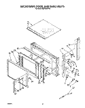 MICROWAVE DOOR AND SHELF, LIT/OPTIONAL Diagram and Parts List for RM978BXVW2  Whirlpool Microwave Oven Combo