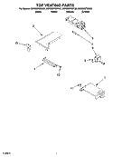 TOP VENTING PARTS Diagram and Parts List for KGRS807SBL00  KitchenAid Range