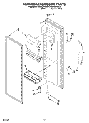 REFRIGERATOR DOOR PARTS Diagram and Parts List for KSRX22FSWH01  KitchenAid Refrigerator