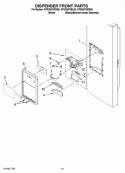 DISPENSER FRONT PARTS Diagram and Parts List for KFIS25XVMS00  KitchenAid Refrigerator
