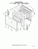 DOOR PARTS Diagram and Parts List for WFE366LVQ0  Whirlpool Range