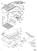 SHELF Diagram and Parts List for KTHD18KDWH03  Whirlpool Refrigerator