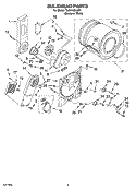 BULKHEAD PARTS Diagram and Parts List for YLEV4634JQ1  Whirlpool Dryer