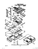 SHELF Diagram and Parts List for 3ET18GKXWN00  Whirlpool Refrigerator