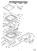 REFRIGERATOR SHELF PARTS Diagram and Parts List for KSBS25FKBT00  KitchenAid Refrigerator