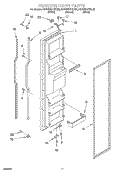 FREEZER DOOR Diagram and Parts List for KSRW22FHBT02  KitchenAid Refrigerator