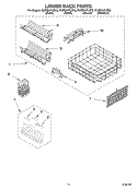 LOWER RACK Diagram and Parts List for KUDS01FLBS0  Whirlpool Dishwasher