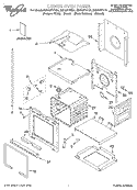 LOWER OVEN, LITERATURE Diagram and Parts List for GBD307PDB4  Whirlpool Wall Oven