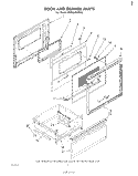 DOOR AND DRAWER Diagram and Parts List for RM955PXPW0  Whirlpool Microwave Oven Combo