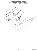 CONTROL PANEL PARTS Diagram and Parts List for KUDS03CTBL0  KitchenAid Dishwasher